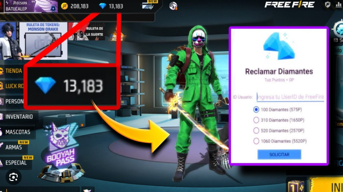métodos para conseguir diamantes en Free Fire