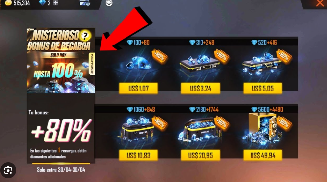 métodos para conseguir diamantes en Free Fire